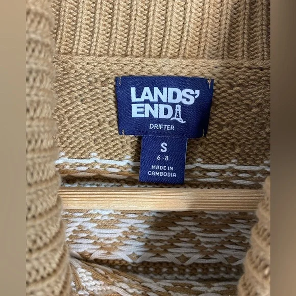 NWT Lands’ End Drifter Sweater in Rich Camel - Picture 5 of 5